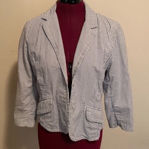 American Eagle Blue Pinstriped Blazer